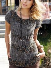 Топ с круглой кокеткой и оригинальными мотивами, фото