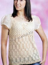 Топ с рукавами "фонарик", фото