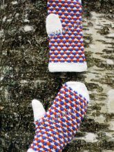 Трехцветные варежки, фото