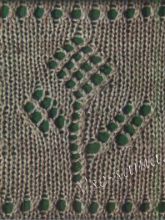 Узор для вязания спицами - дерево, фото