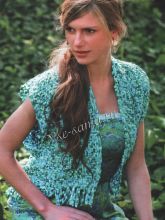 Жакет из лентовидной пряжи, фото