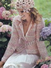 Жакет с сетчатым узором и шапка, фото