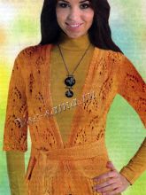 Жакет с узором из листьев, фото