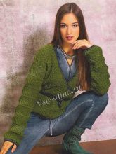 Жакет с запахом и узором из зигзагов, фото