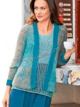 Жакет в зелёных тонах и топ, фото