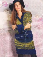 Желто-синие жакет и юбка, фото