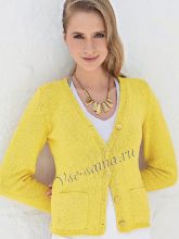 Желтый жакет с карманами, фото