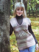 Жилет с жаккардовыми оленями, фото