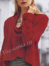 Асимметричный пуловер с запахом