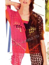 Асимметричный жакет спицами