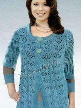 Ажурная кофточка на пуговицах, фото