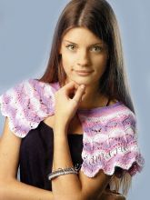 Ажурная меланжевая пелерина