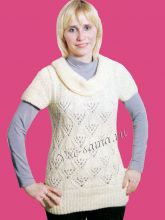 Ажурная туника с короткими рукавами, фото