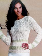 Ажурный джемпер спицами в модной гамме