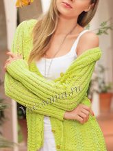 Ажурный жакет с рюшем