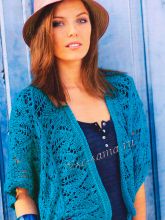 Ажурный жилет-пончо