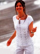 Ажурный топ с кокеткой