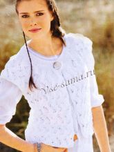 Белый жакет с короткими рукавами