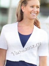 Белый короткий жакет