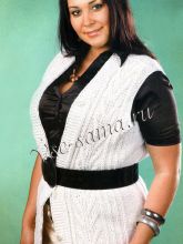 Белый удлиненный жилет