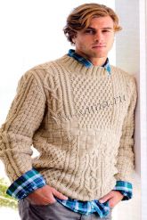Бежевый мужской пуловер