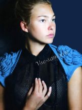 Болеро спицами Ирландские розы