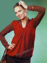 Бордовый топ