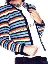 Броский жакет спицами