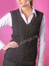 Черный жилет с косами