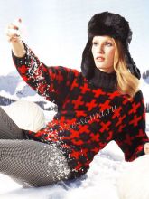 Чёрно-красный свитер