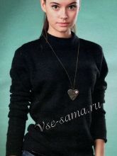 Классический черный пуловер, фото