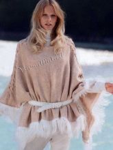 Классическое пончо спицами