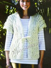 Длинная и короткая безрукавки спицами