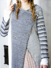 Длинный кардиган спицами