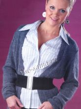 Длинный серый кардиган