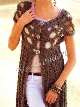 Длинный жилет на пуговицах