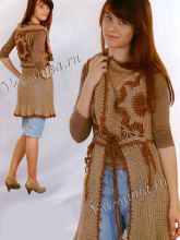 Дуэт крючка и спиц - кардиган