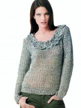 Джемпер из льняной пряжи, фото