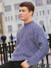 Джемпер мужской спицами