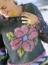 Джемпер с крупным жаккардовым узором, фото