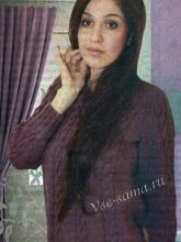 Фиолетовый пуловер