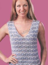 Голубой топ с белыми полосками