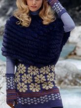 Юбка и митенки спицами