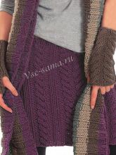 Юбка спицами с косами