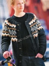 Жакет с орнаментом для юноши