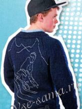 Жакет с вышивкой Сноубордист