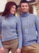 Женский и мужской пуловеры