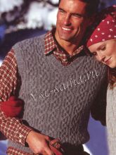 Жилет серый жгутами