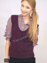 Жилетка цвета баклажан