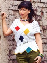 Жилетка из мотивов спицами